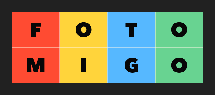 Fotomigo colour tile logo